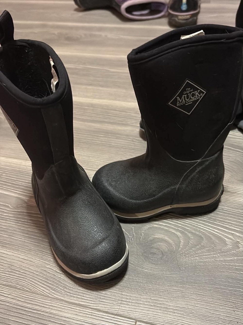 The Muck Boot Company Kids Black Waterproof Rain & Snow Boots